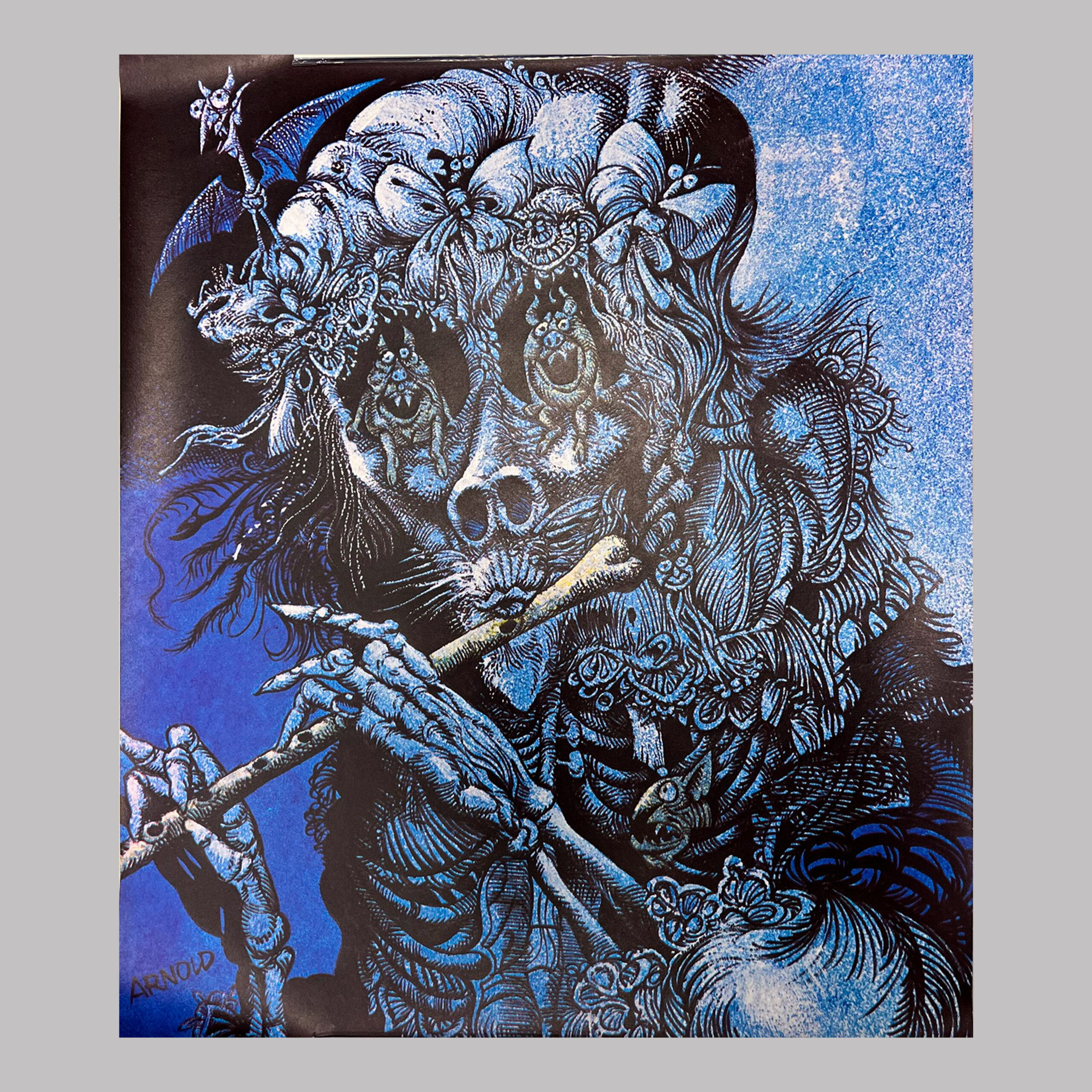 Untitled (Blue Monkey with Flute), Arnold Hagström, 2022, SE
