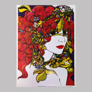 Psychedelic Woman with Floral Hair, Gunilla Rudling, 2022, SE