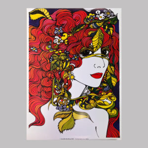 Psychedelic Woman with Floral Hair, Gunilla Rudling, 2022, SE