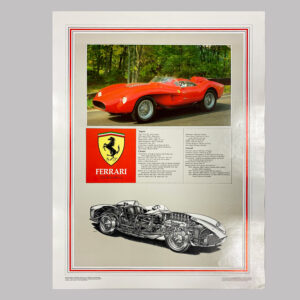 Historic Marque Technical Poster No. 10, 1958 Ferrari 250 Testa Rossa, 1983, USA